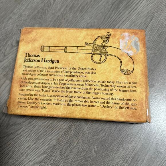 Vintage Avon Thomas Jefferson Handgun Everest Cologne Decanter - Picture 3 of 14